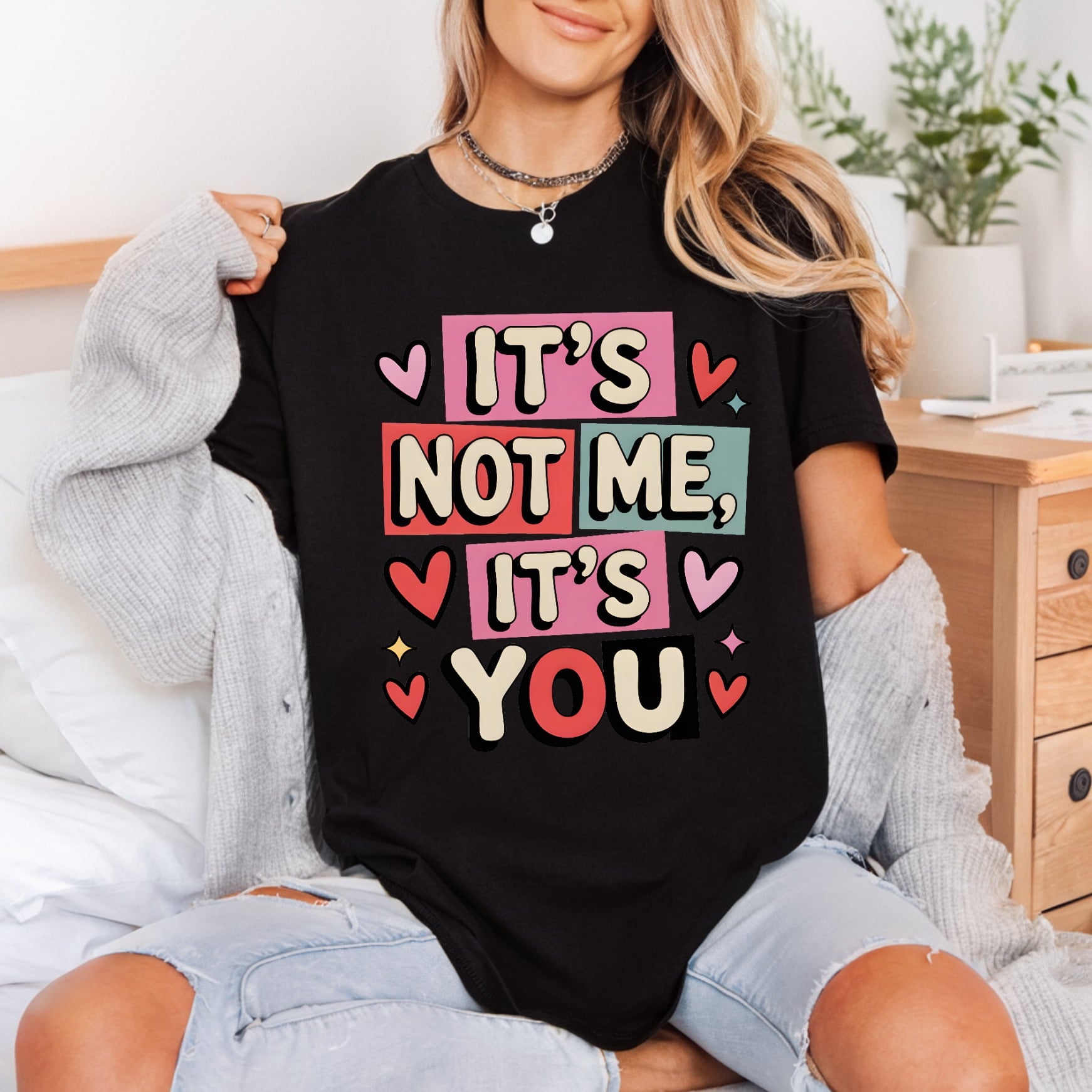 Not You Retro Diy Valentine Funny Ready to Press DTF Transfer for Dtf
