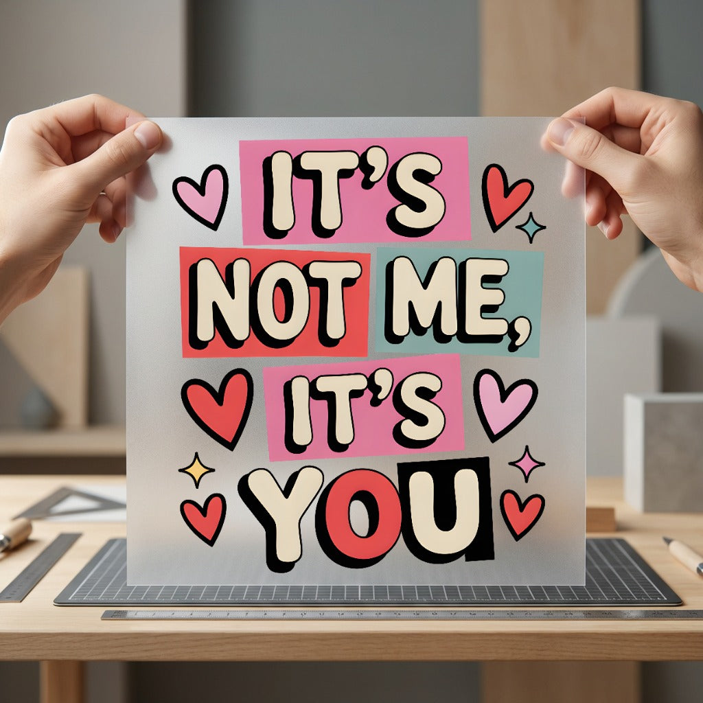 Not You Retro Diy Valentine Funny Ready to Press DTF Transfer for Dtf