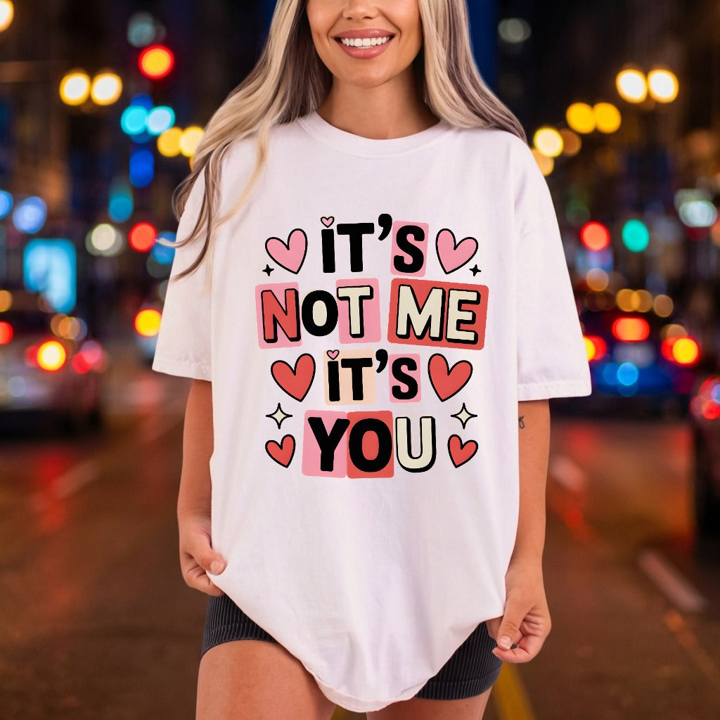 Not You Retro Love Valentine Funny Ready to Press DTF Transfer for Dtf