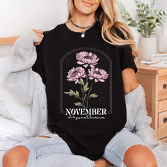 November Chrysanthemum Floral Diy Cottagecore Collection Nature & Wildlife Collection Ready to Press DTF Transfer for Dtf