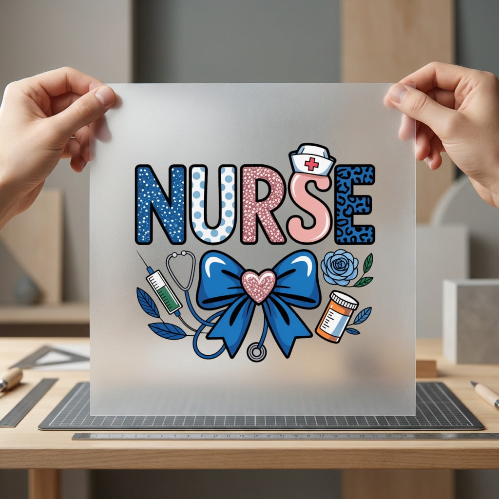 Nurse Appreciation Doodle Medical Patriotic Nurse Ready to Press DTF Transfer for Dtf