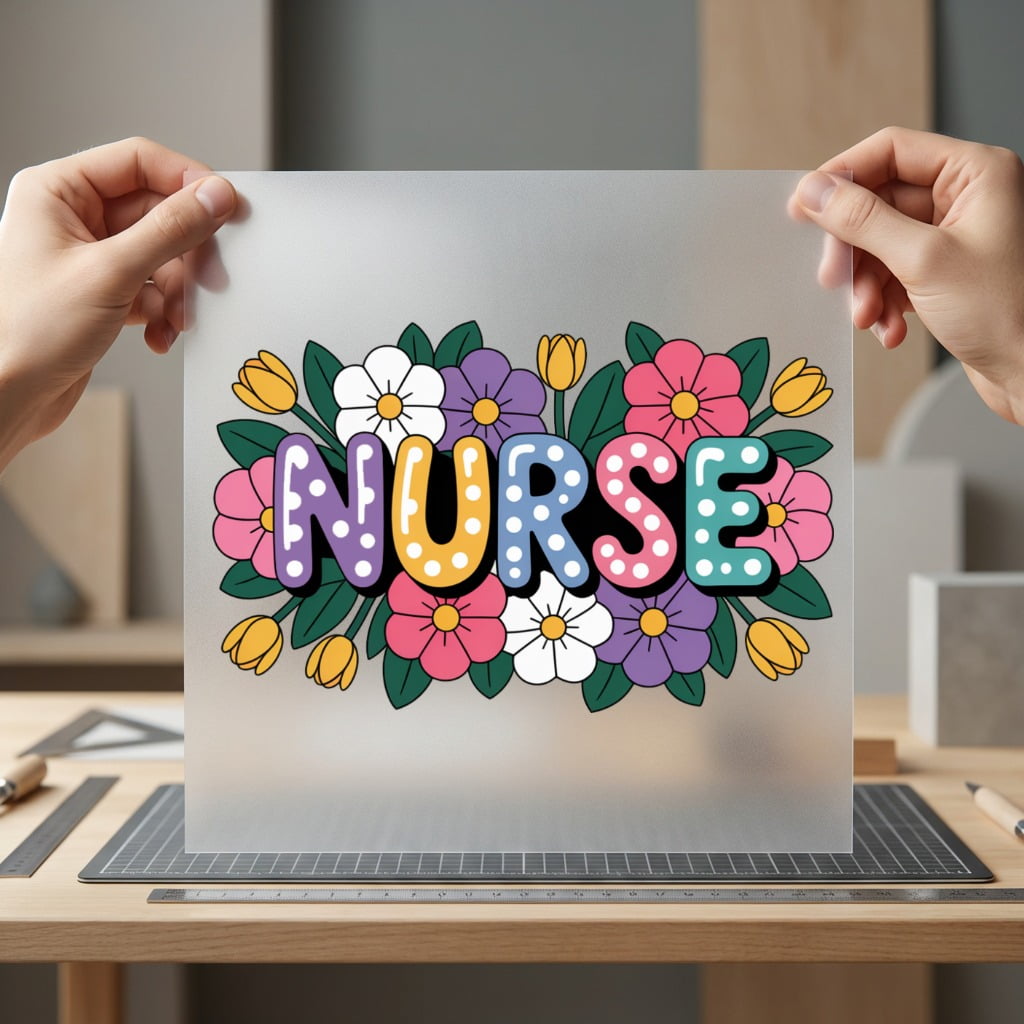 Nurse Floral Retro Bloom Nurse Retro Ready to Press DTF Transfer for Dtf