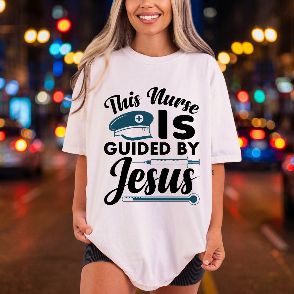 Nurse Guided Jesus Faith-based Christian Faith Ready to Press DTF Transfer for Dtf