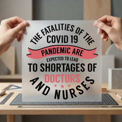 Nurses Doctors Shortage Quote Nurse Doctor Ready to Press DTF Transfer for Dtf