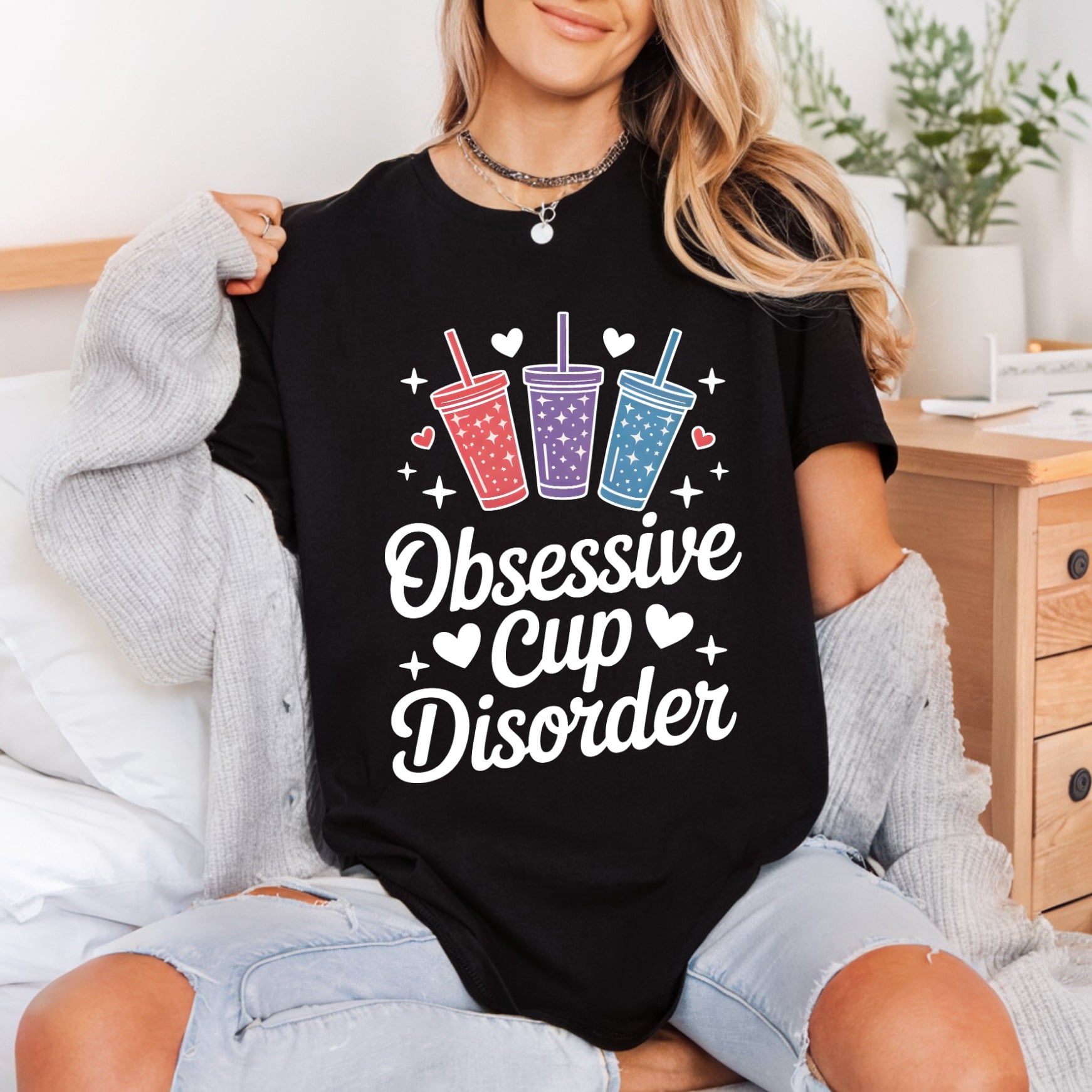 Obsessive Cup Disorder Retro Mom Funny Ready to Press DTF Transfer for Dtf