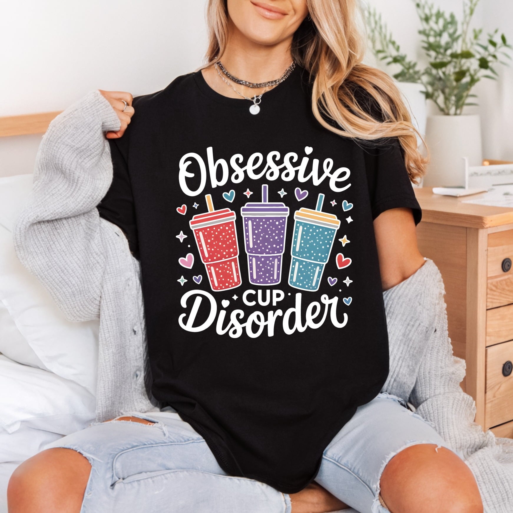 Obsessive Cup Disorder Retro Mom Funny Ready to Press DTF Transfer for Dtf