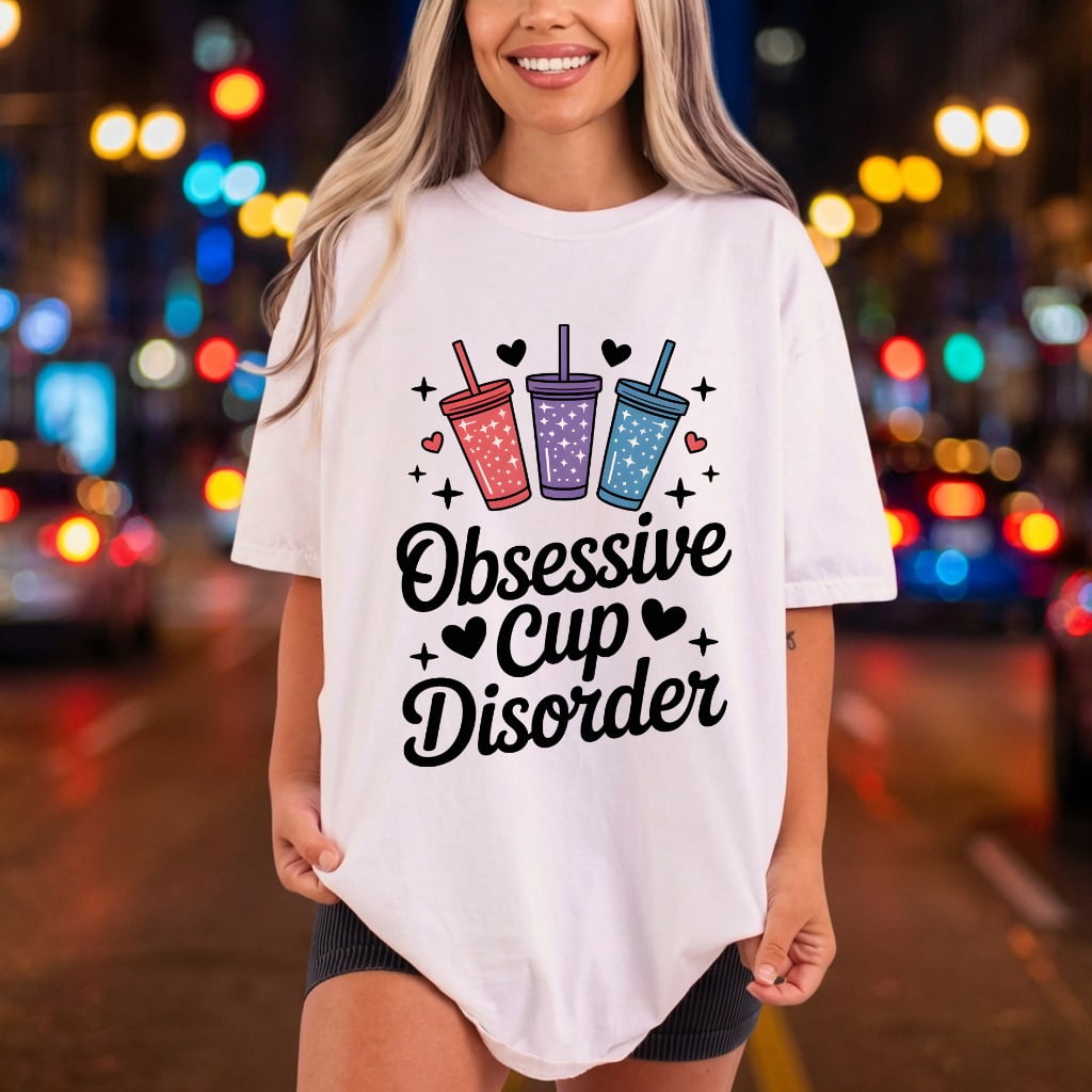 Obsessive Cup Disorder Retro Mom Funny Ready to Press DTF Transfer for Dtf