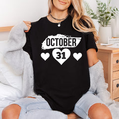 October Hearts Spooky Diy Halloween Vintage Ready to Press DTF Transfer for Dtf