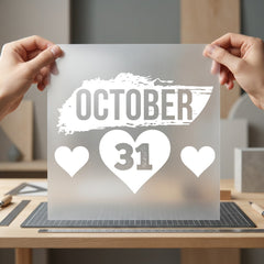 October Hearts Spooky Diy Halloween Vintage Ready to Press DTF Transfer for Dtf