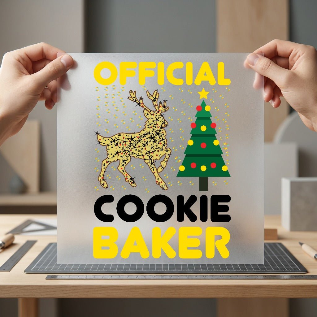 Official Cookie Baker Christmas Christmas Ready to Press DTF Transfer for Dtf