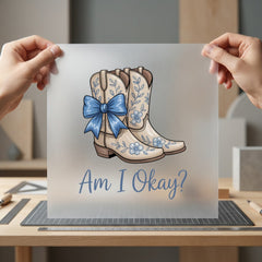 Okay Boots Western Diy Usa Country Ready to Press DTF Transfer for Dtf