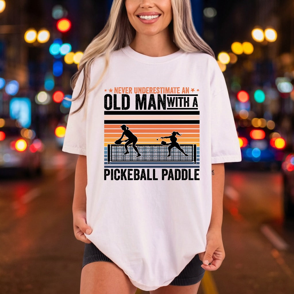 Old Man Pickleball Humor Dad Grandpa Ready to Press DTF Transfer for Dtf