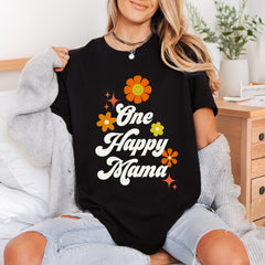 One Happy Mama Retro Mom Retro Ready to Press DTF Transfer for Dtf