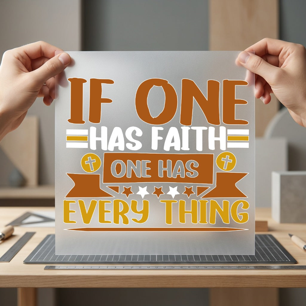 One Has Faith Christian Christian Faith Ready to Press DTF Transfer for Dtf