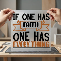 One Has Faith Inspirational Christian Faith Ready to Press DTF Transfer for Dtf