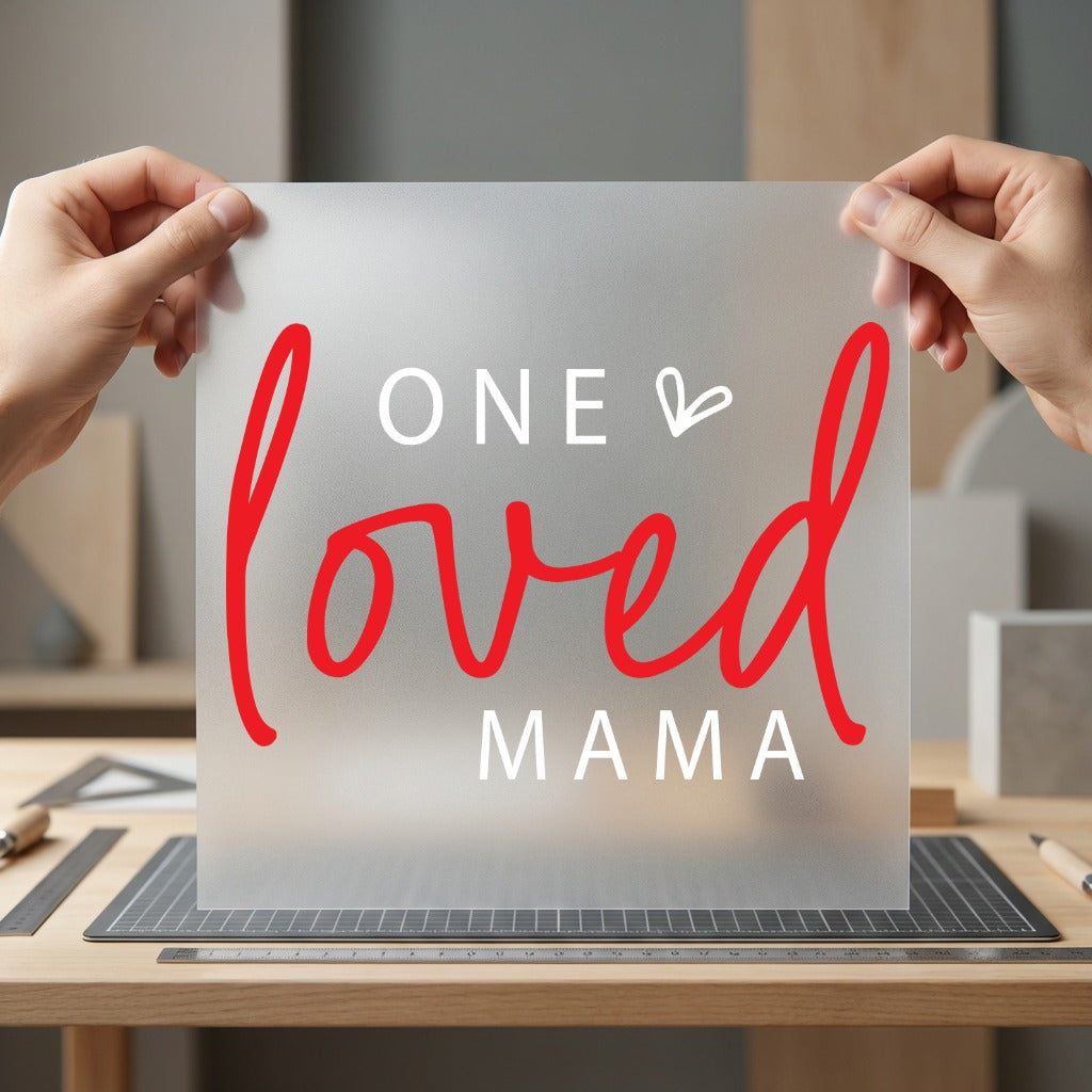 One Loved Mama Mommy Valentine Mom Ready to Press DTF Transfer for Dtf
