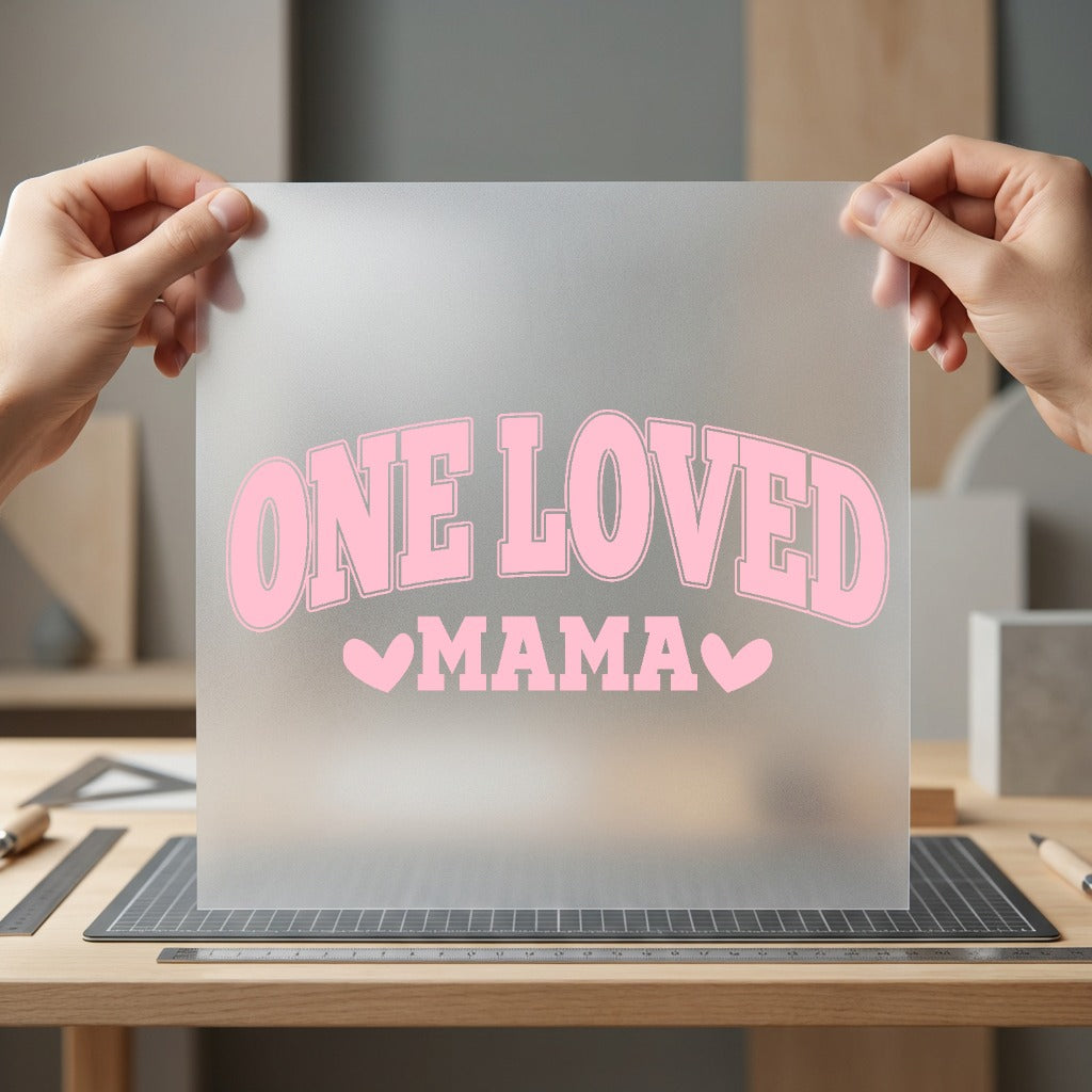 One Loved Mama Retro Valentine Mom Ready to Press DTF Transfer for Dtf
