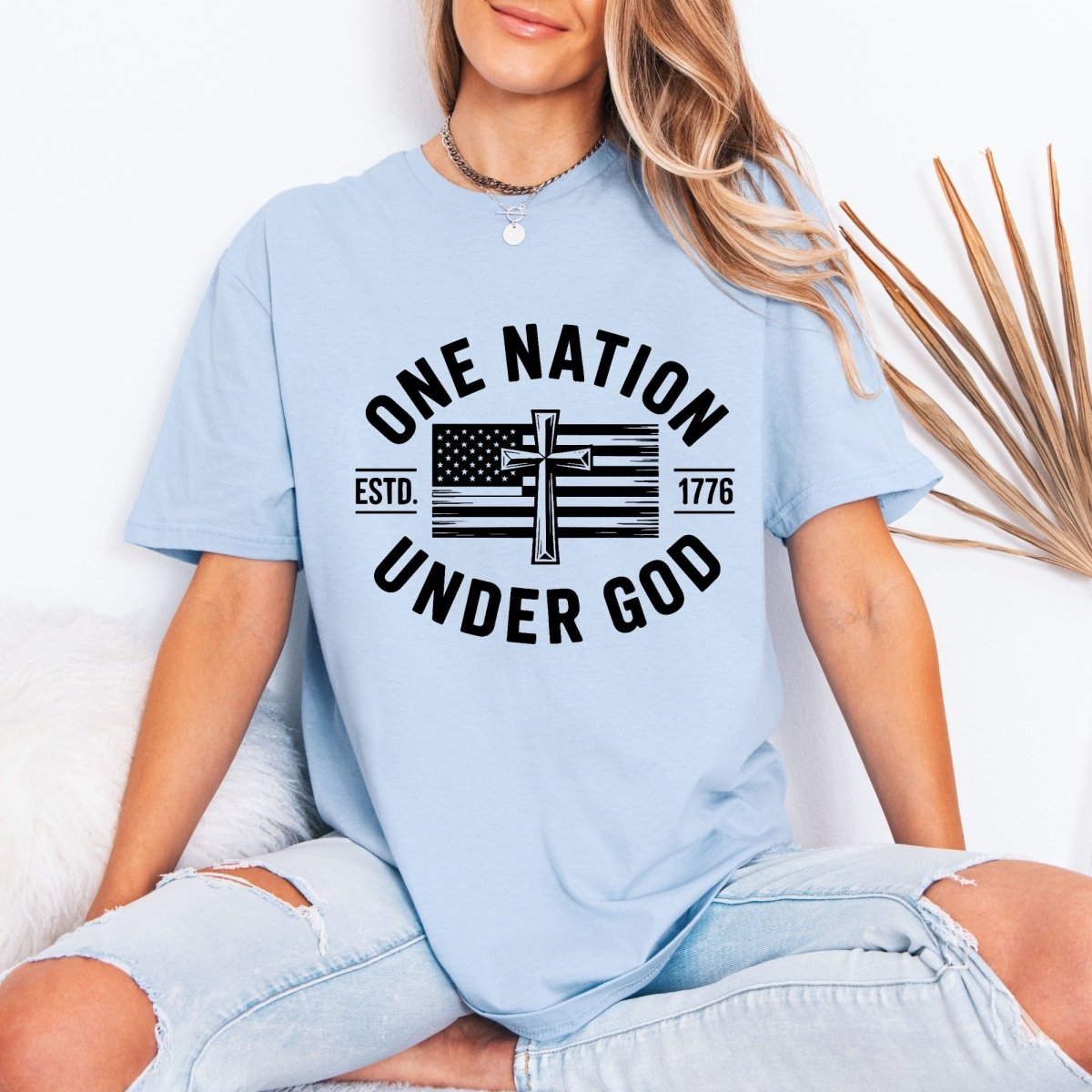 One Nation Under God | Patriot Faith Tee - Luckets.com