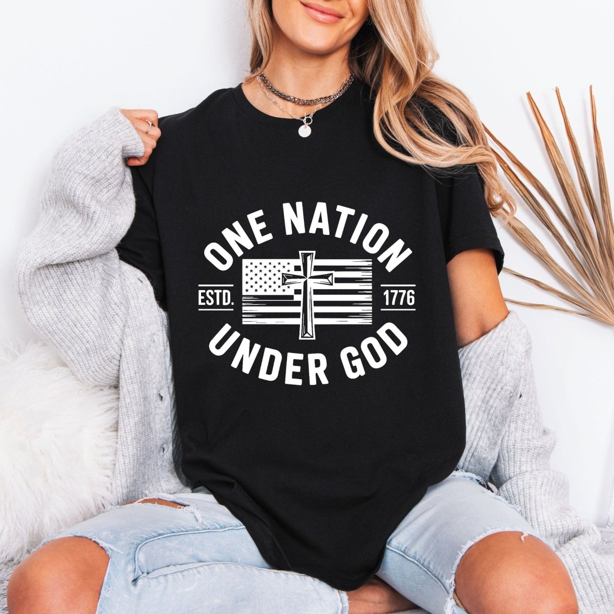 One Nation Under God | Patriot Faith Tee - Luckets.com