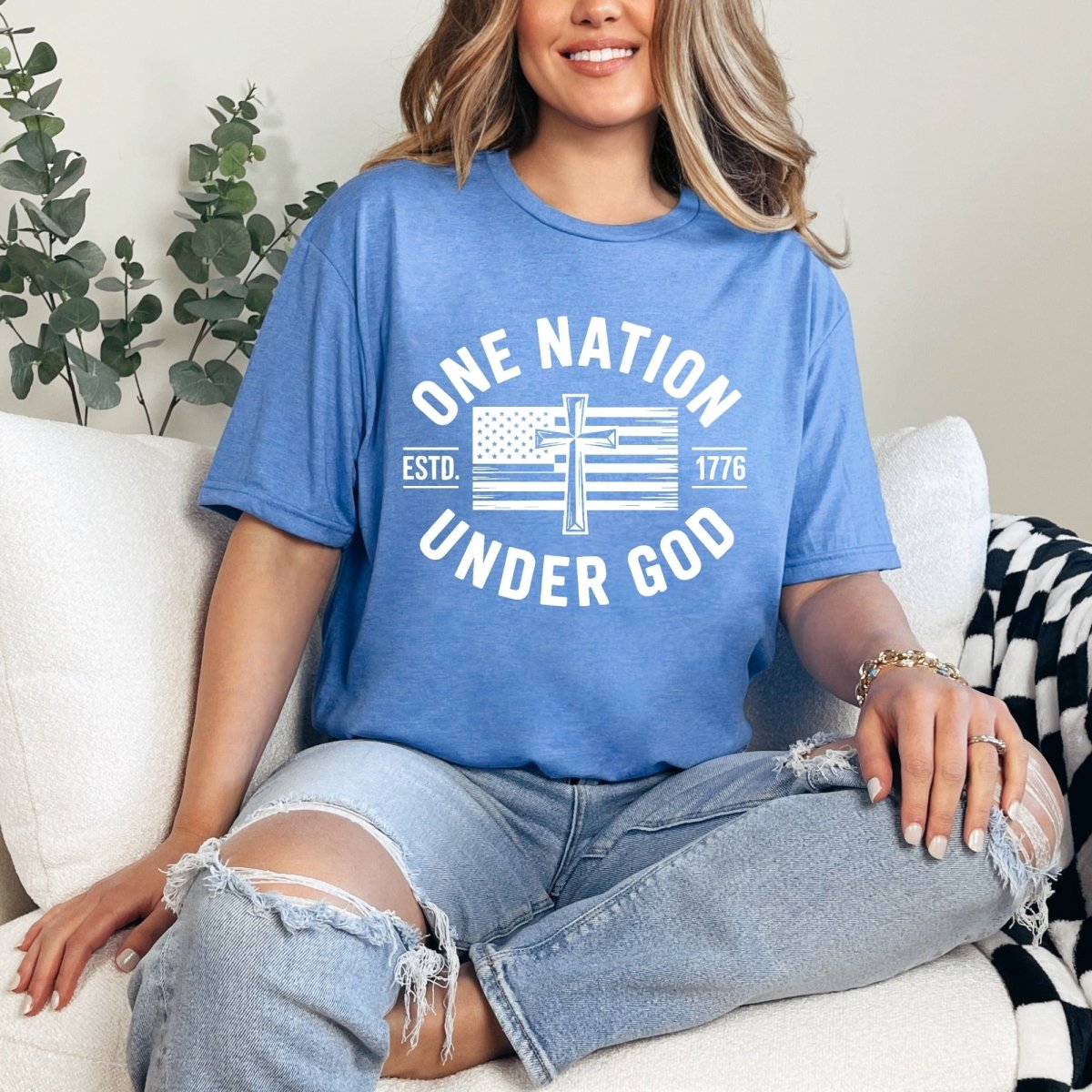 One Nation Under God | Patriot Faith Tee - Luckets.com