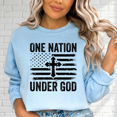 One Nation Under God | Patriotic Faith Sweatshirt - Luckets.com
