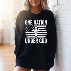 One Nation Under God | Patriotic Faith Sweatshirt - Luckets.com