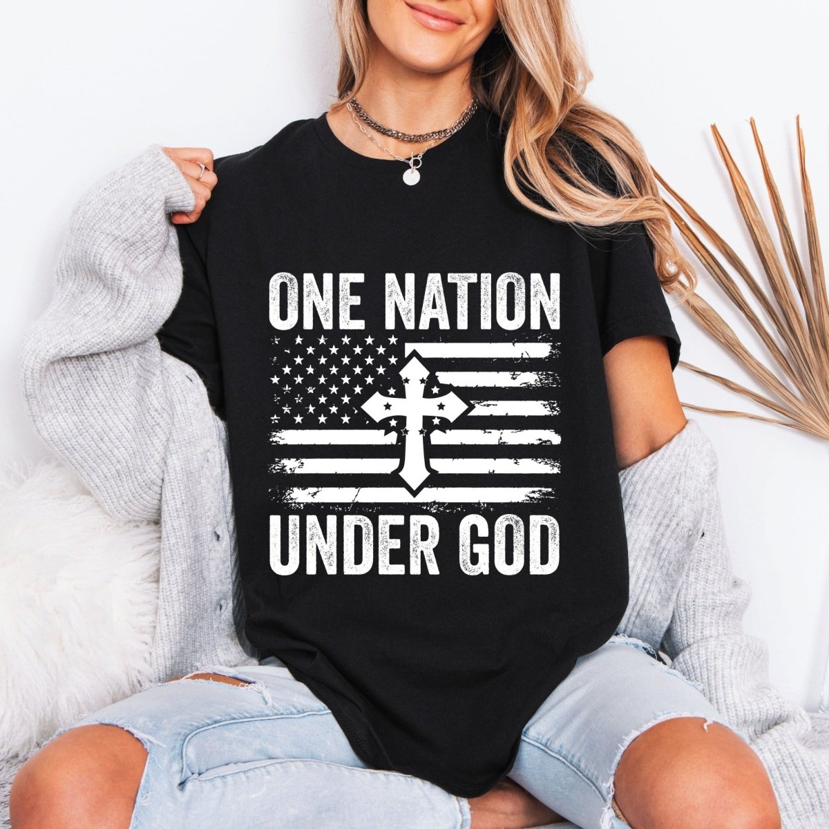 One Nation Under God | Patriotic Faith Tee - Luckets.com