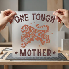 One Tough Mother Tiger Mom Funny Ready to Press DTF Transfer for Dtf