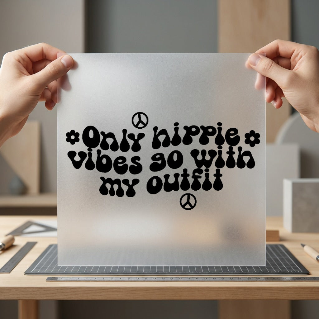 Only Hippie Vibes Outfit Vintage Retro Ready to Press DTF Transfer for Dtf