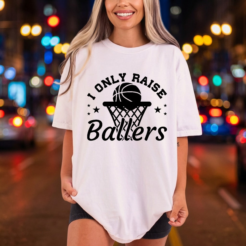 Only Raise Ballers Sports Mom Dad Ready to Press DTF Transfer for Dtf