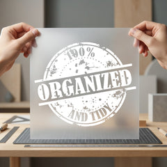 Organized Tidy Stamp Retro Funny Sarcastic Ready to Press DTF Transfer for Dtf