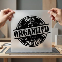 Organized Tidy Stamp Retro Funny Sarcastic Ready to Press DTF Transfer for Dtf