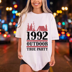 Outdoor True Party Retro Vintage Retro Ready to Press DTF Transfer for Dtf