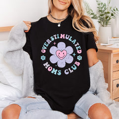 Overstimulated Moms Club Retro Mom Funny Ready to Press DTF Transfer for Dtf