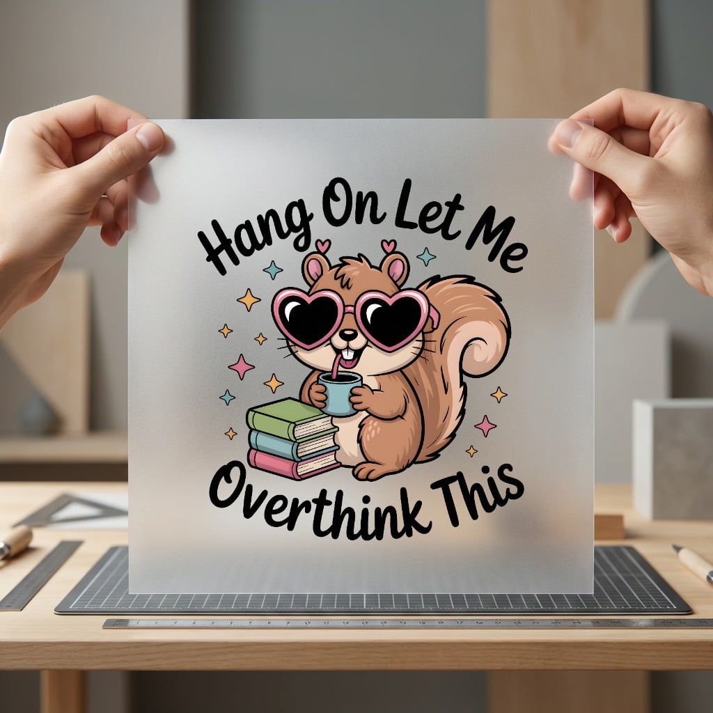 Overthinking Squirrel Diy Funny Sarcastic Ready to Press DTF Transfer for Dtf