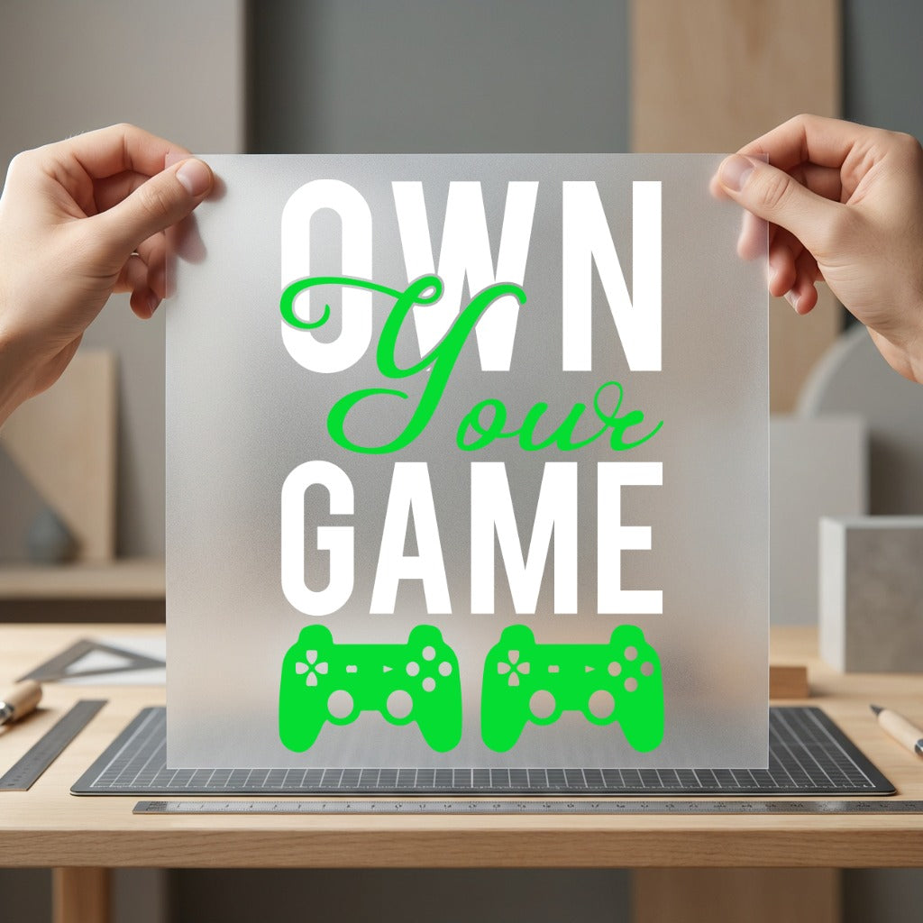 Own Game Gamer Diy Funny Sarcastic Ready to Press DTF Transfer for Dtf