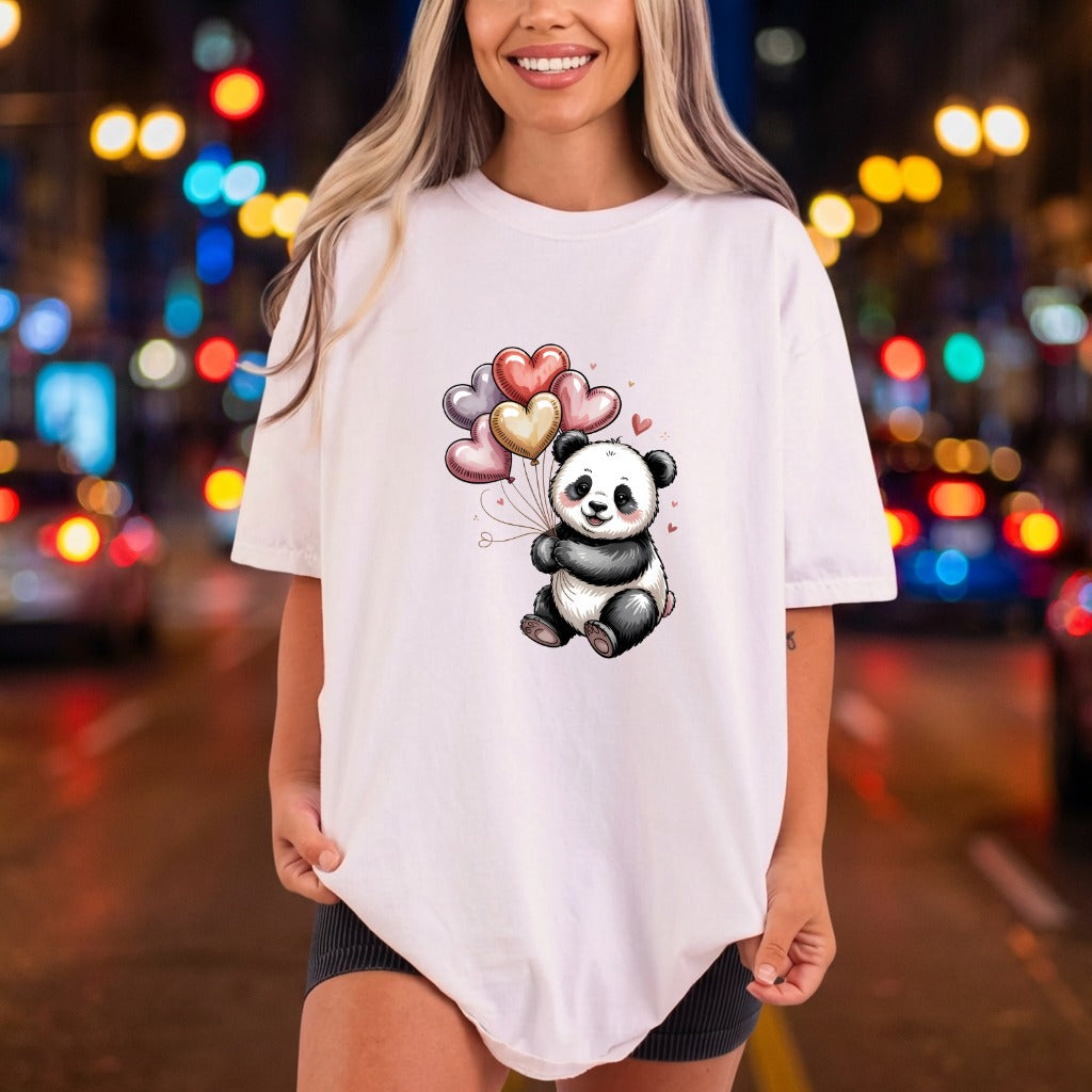 Panda Balloons Kawaii Diy Valentine Ready to Press DTF Transfer for Dtf