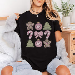 Pastel Christmas Patchwork Cozy Christmas Aesthetic Ready to Press DTF Transfer for Dtf