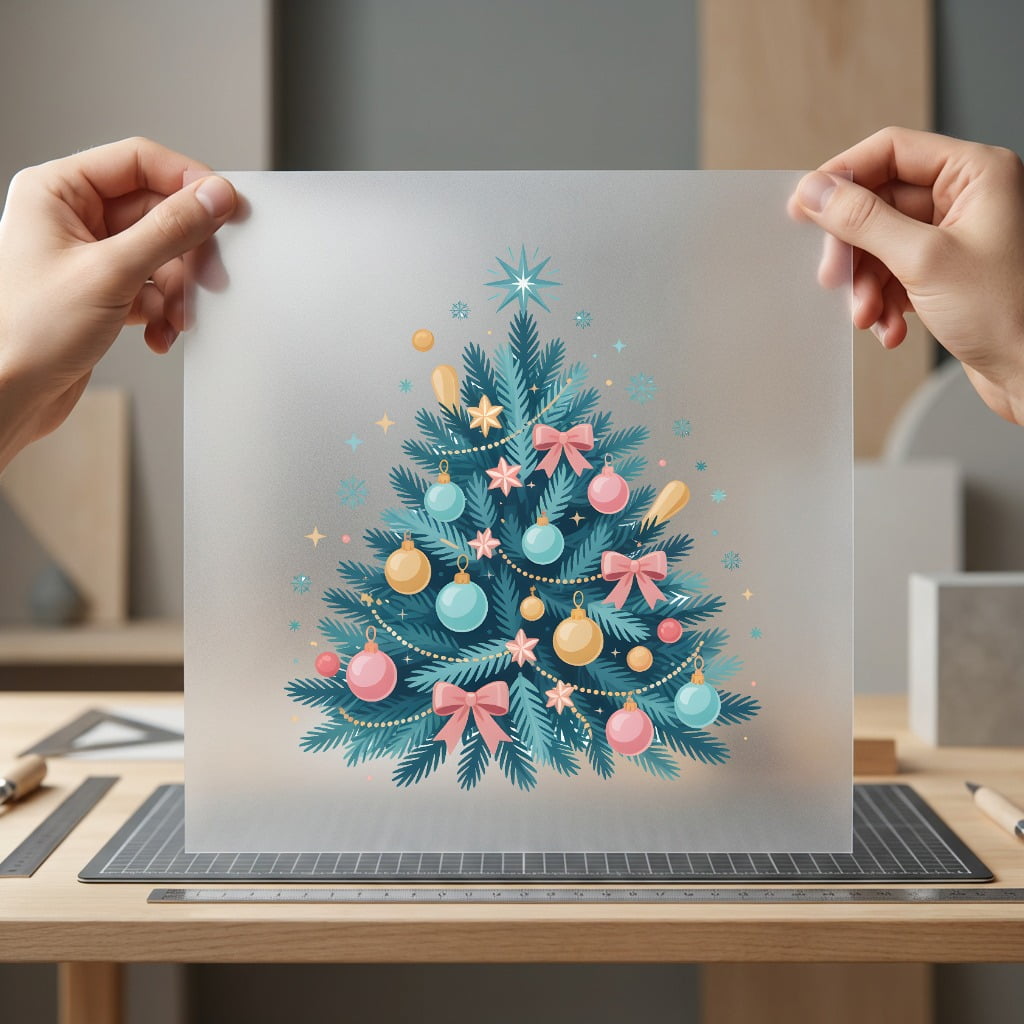 Pastel Christmas Tree Holiday Christmas Aesthetic Ready to Press DTF Transfer for Dtf