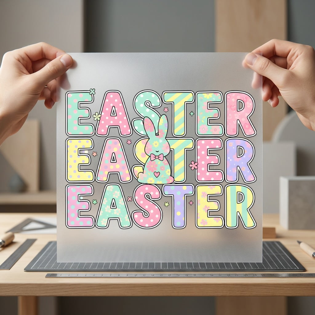 Pastel Easter Bunny Diy Easter Spring Ready to Press DTF Transfer for Dtf