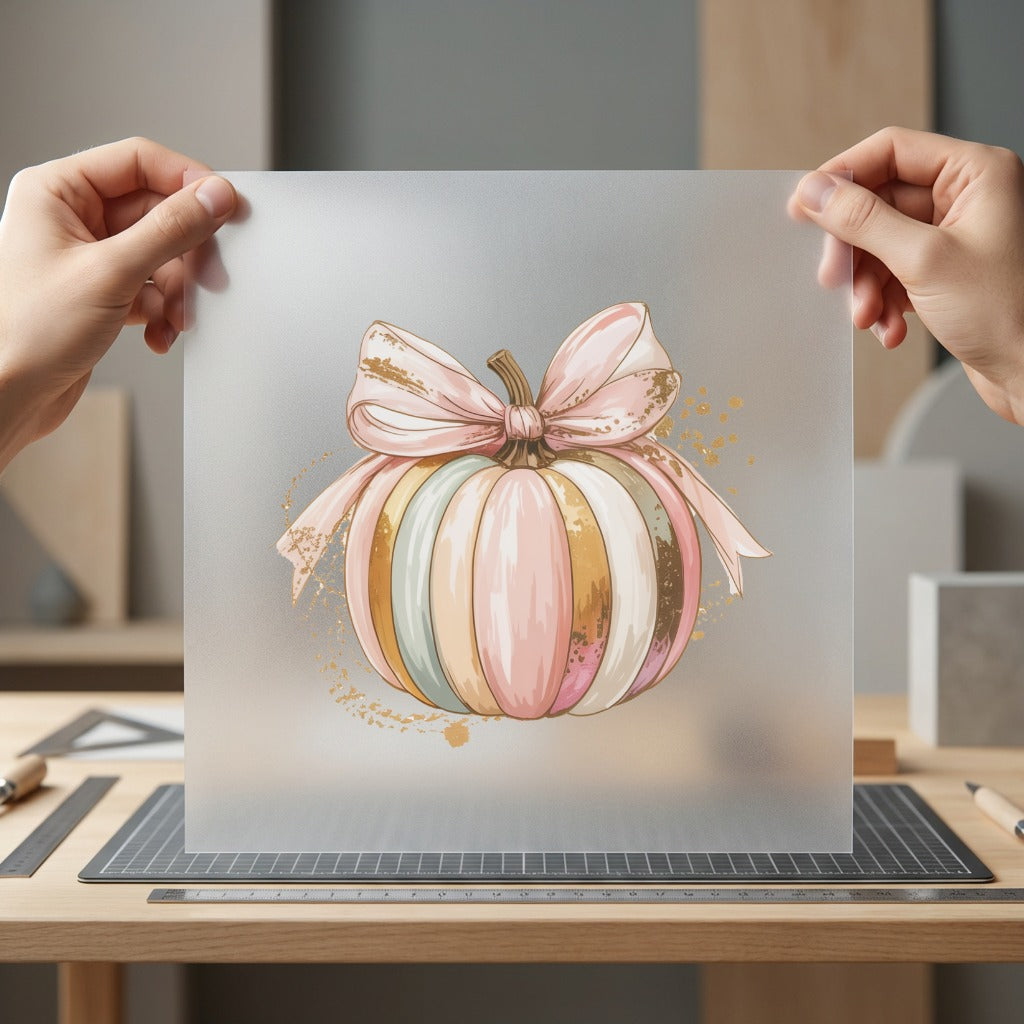 Pastel Glam Pumpkin Fall Halloween Thanksgiving Ready to Press DTF Transfer for Dtf