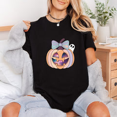 Pastel Halloween Pumpkin Ghost Halloween Aesthetic Ready to Press DTF Transfer for Dtf