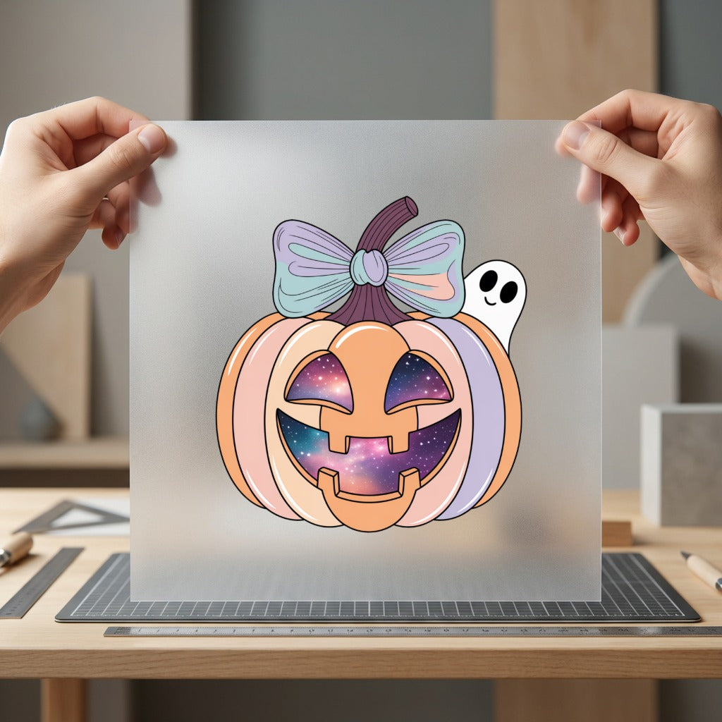 Pastel Halloween Pumpkin Ghost Halloween Aesthetic Ready to Press DTF Transfer for Dtf
