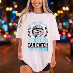 Patient Calm Fishing Retro Dad Grandpa Ready to Press DTF Transfer for Dtf