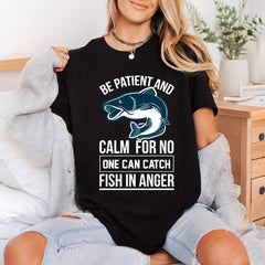 Patient Fishing Quote Retro Dad Funny Ready to Press DTF Transfer for Dtf