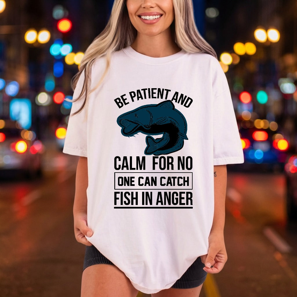 Patient Fishing Quote Retro Dad Funny Ready to Press DTF Transfer for Dtf