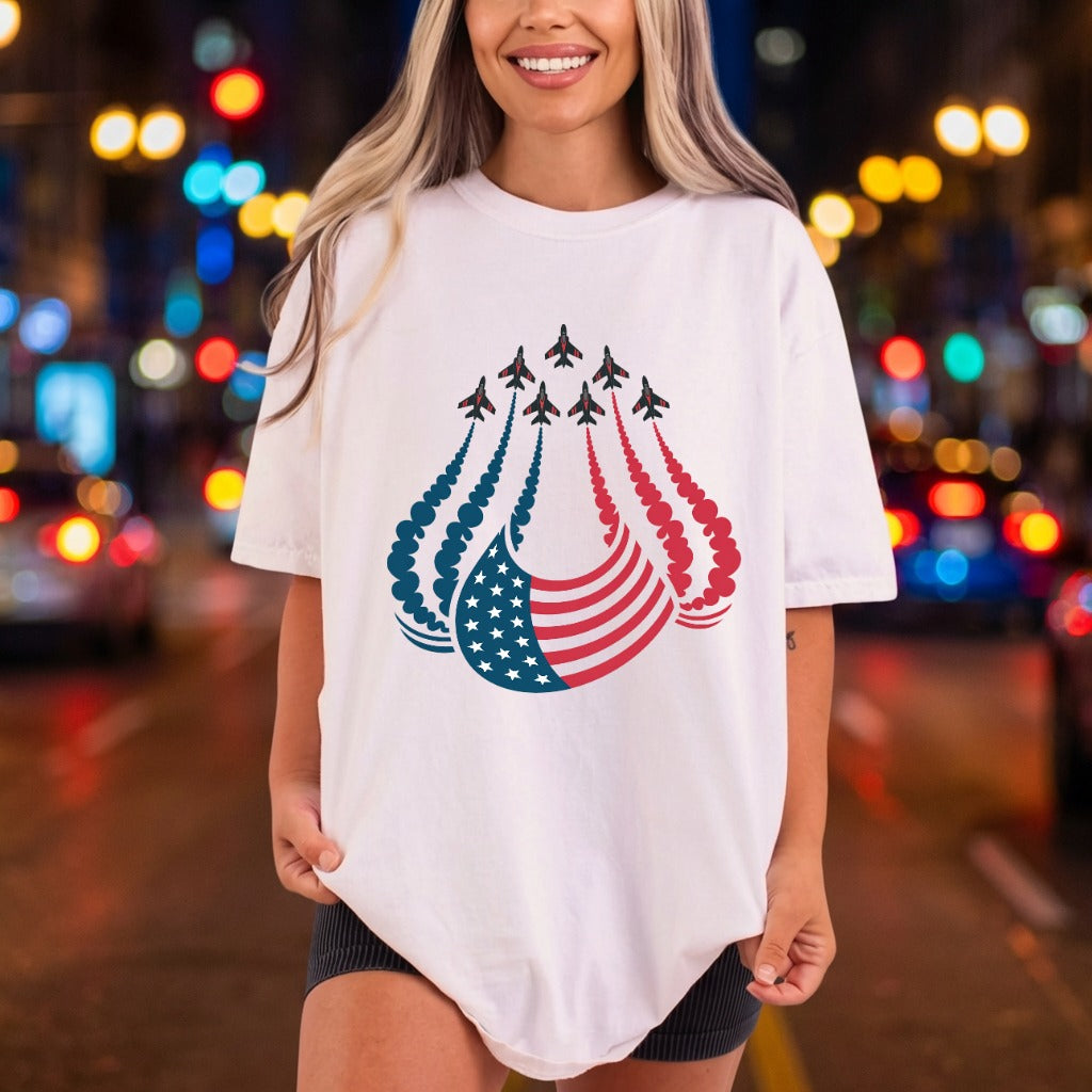Patriotic Jets Flag Military 4th Of July Patriotic Ready to Press DTF Transfer for Dtf