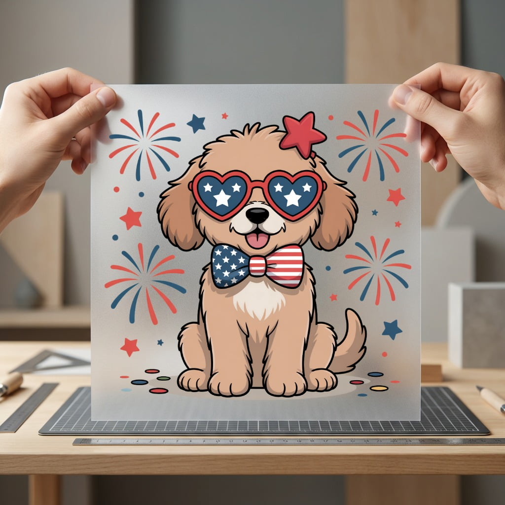 Patriotic Puppy Diy 4th Of July Patriotic Ready to Press DTF Transfer for Dtf