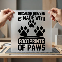Paw Prints Heaven Quote Mom Aesthetic Ready to Press DTF Transfer for Dtf