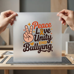 Peace Love Unity End Retro Ready to Press DTF Transfer for Dtf
